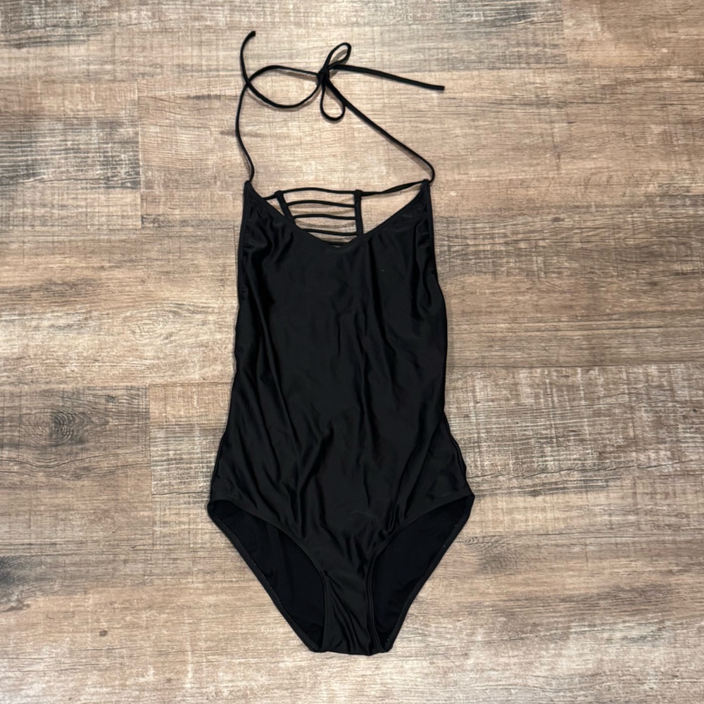 Aqua by La Vie En Rose Open-Back Swimsuit